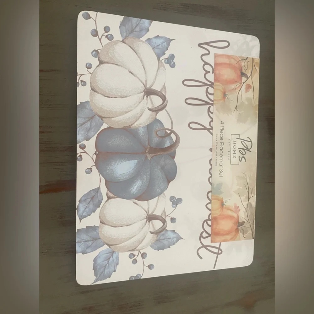 PBS home Happy Harvest cork placemat set of 4 - Brand new!  LAST SET